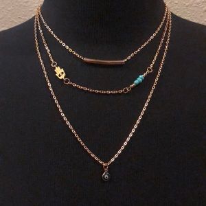 layered gold chain necklace
